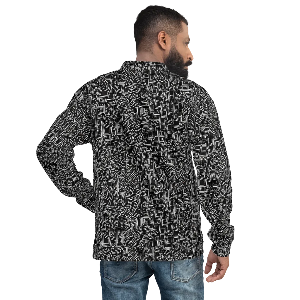 Noir Matrix on Bomber Jacket — Back