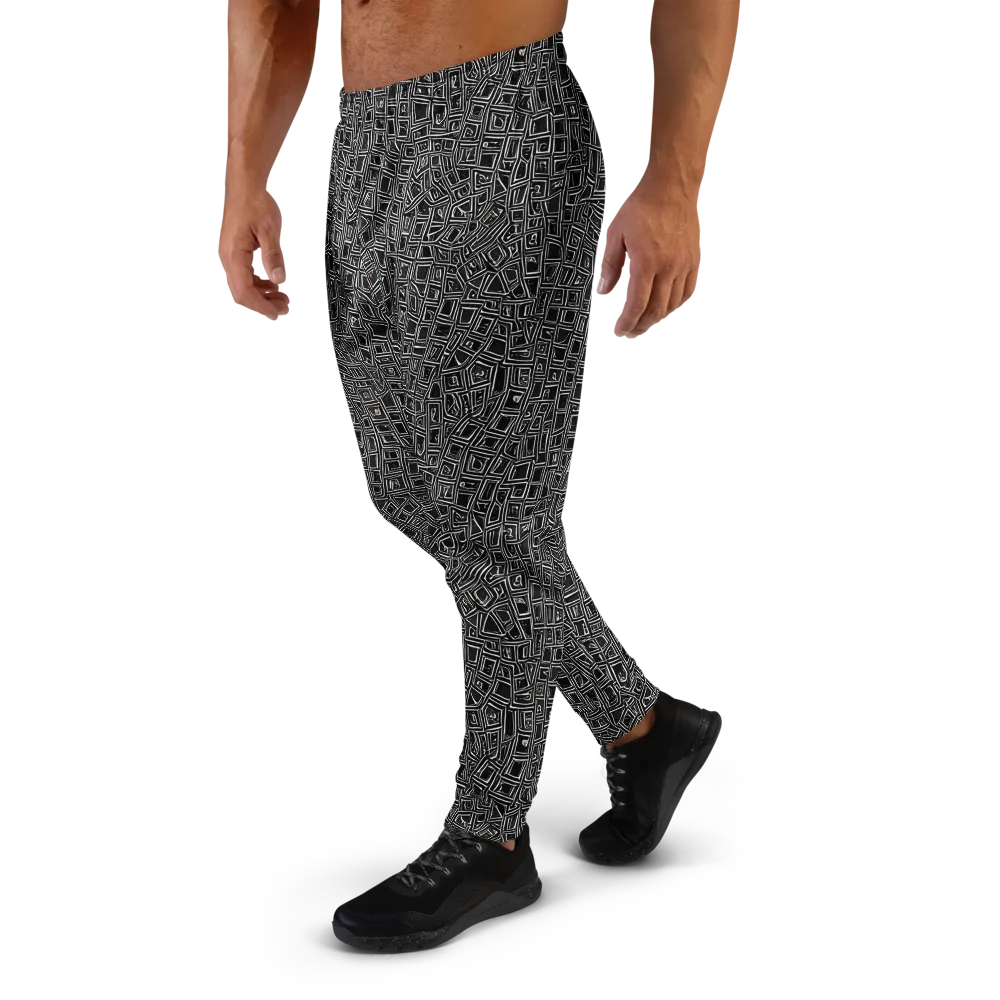 Noir Matrix on Men's Joggers — Left