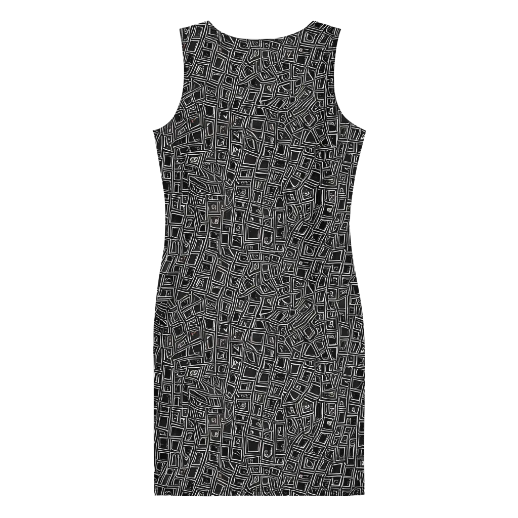Noir Matrix on Bodycon Dress — Back