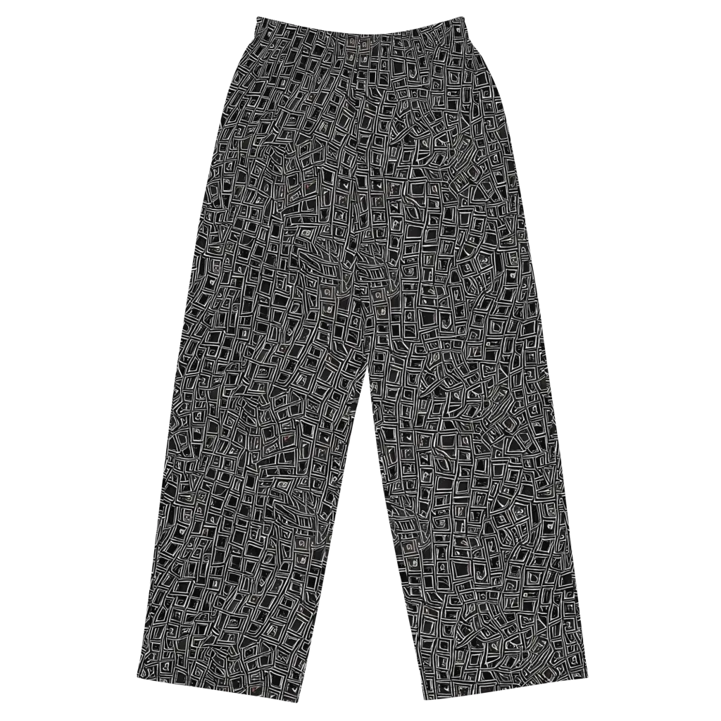 Noir Matrix on Wide-Leg Pants — Front