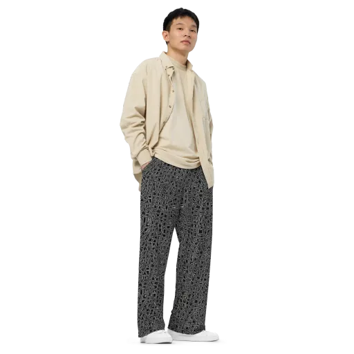 Noir Matrix on a Wide-Leg Pants