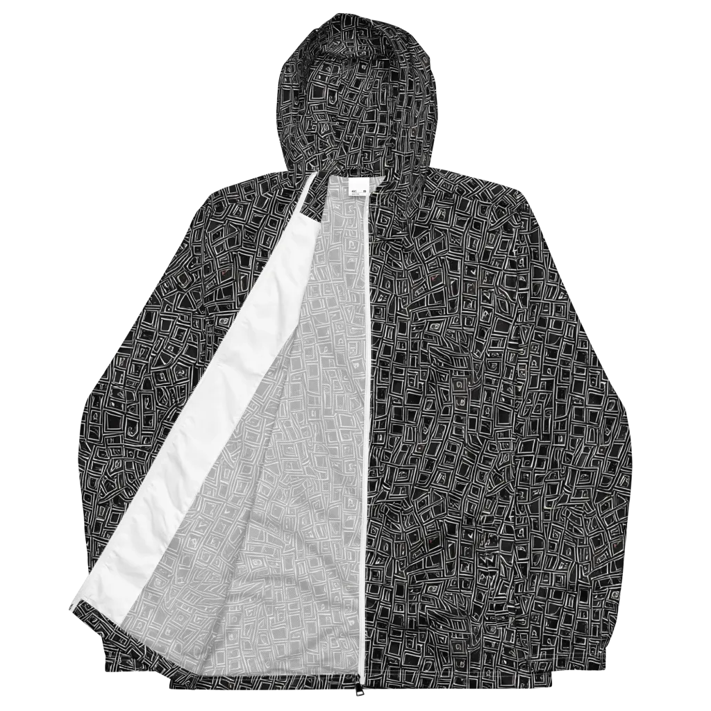 Noir Matrix on Men's Windbreaker — Front