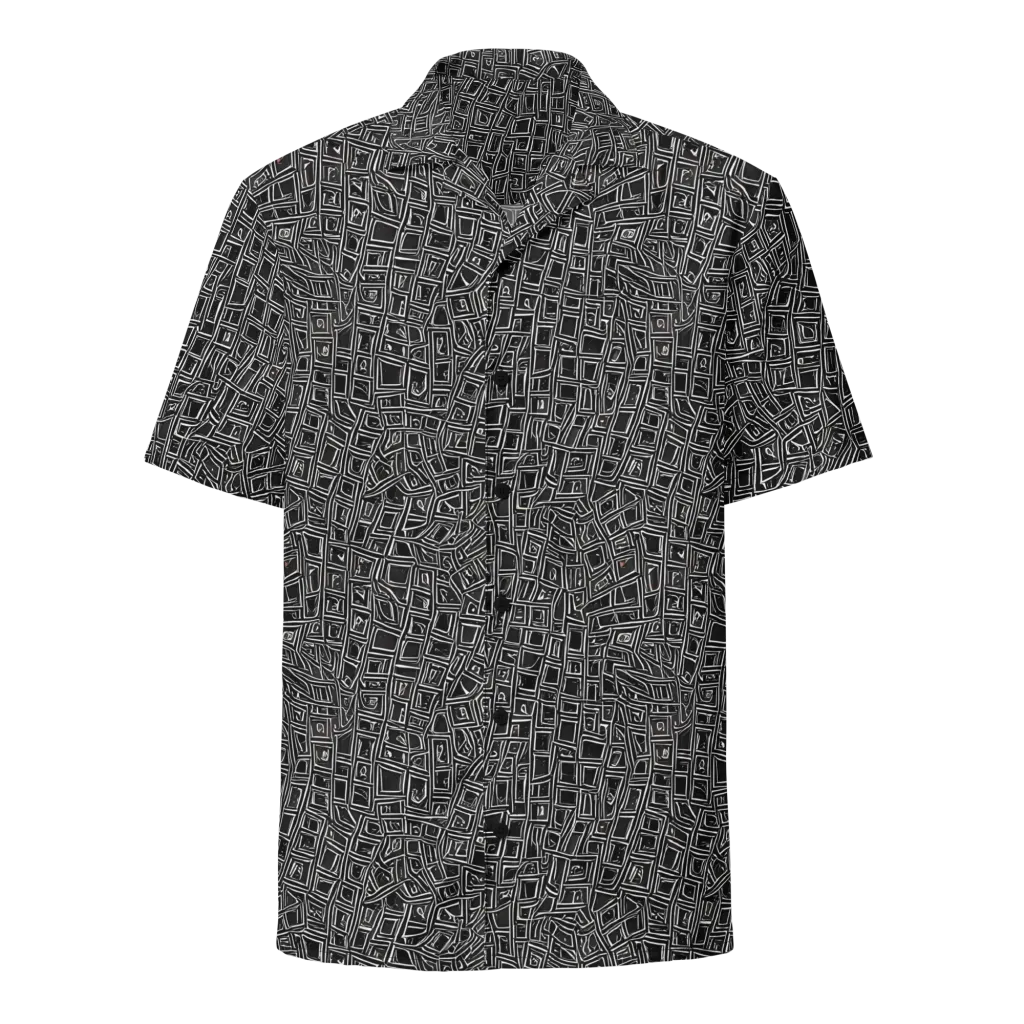 Noir Matrix on Button Shirt — Front