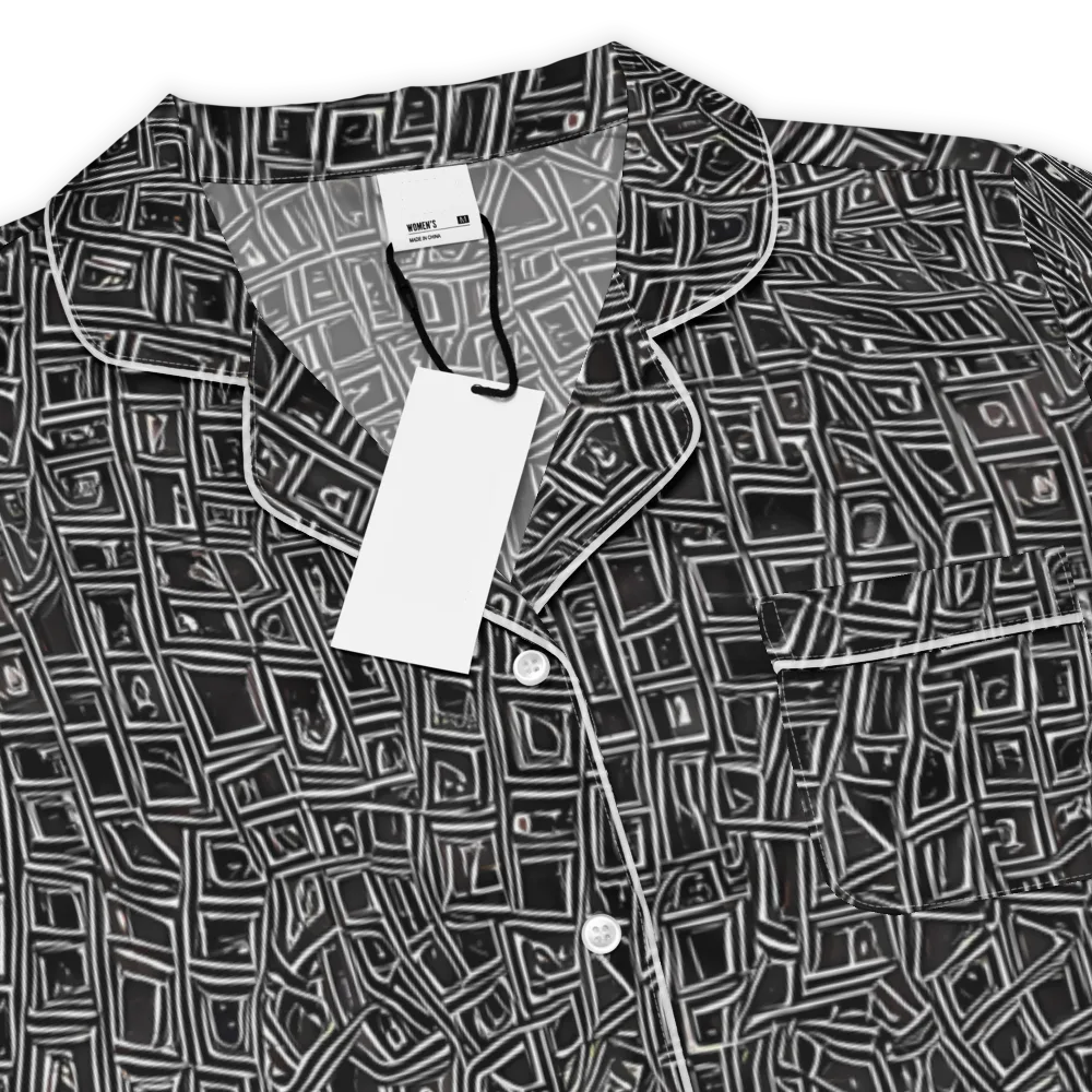 Noir Matrix on Women's Short Sleeve Pajama Top — Product details
