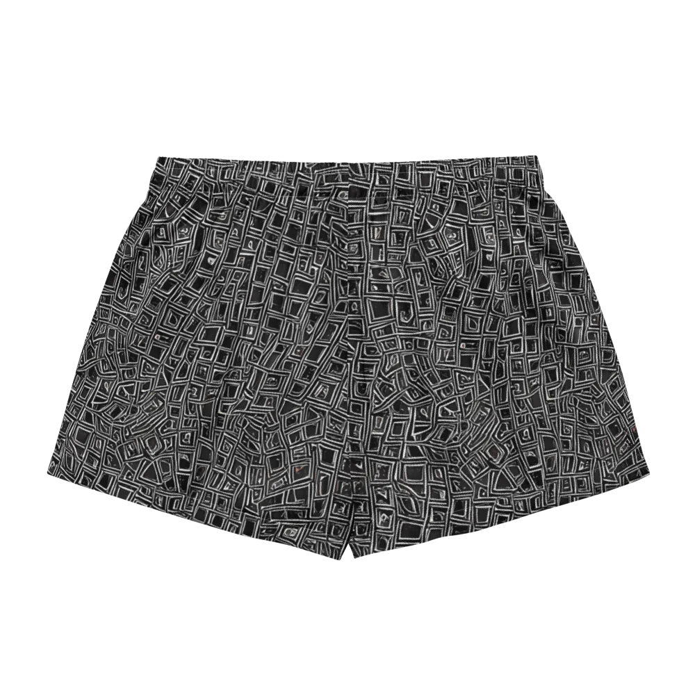 Noir Matrix on Women's Pajama Shorts — Back