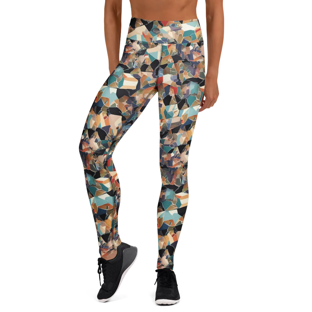 Shattered Riviera on Yoga Leggings — Front
