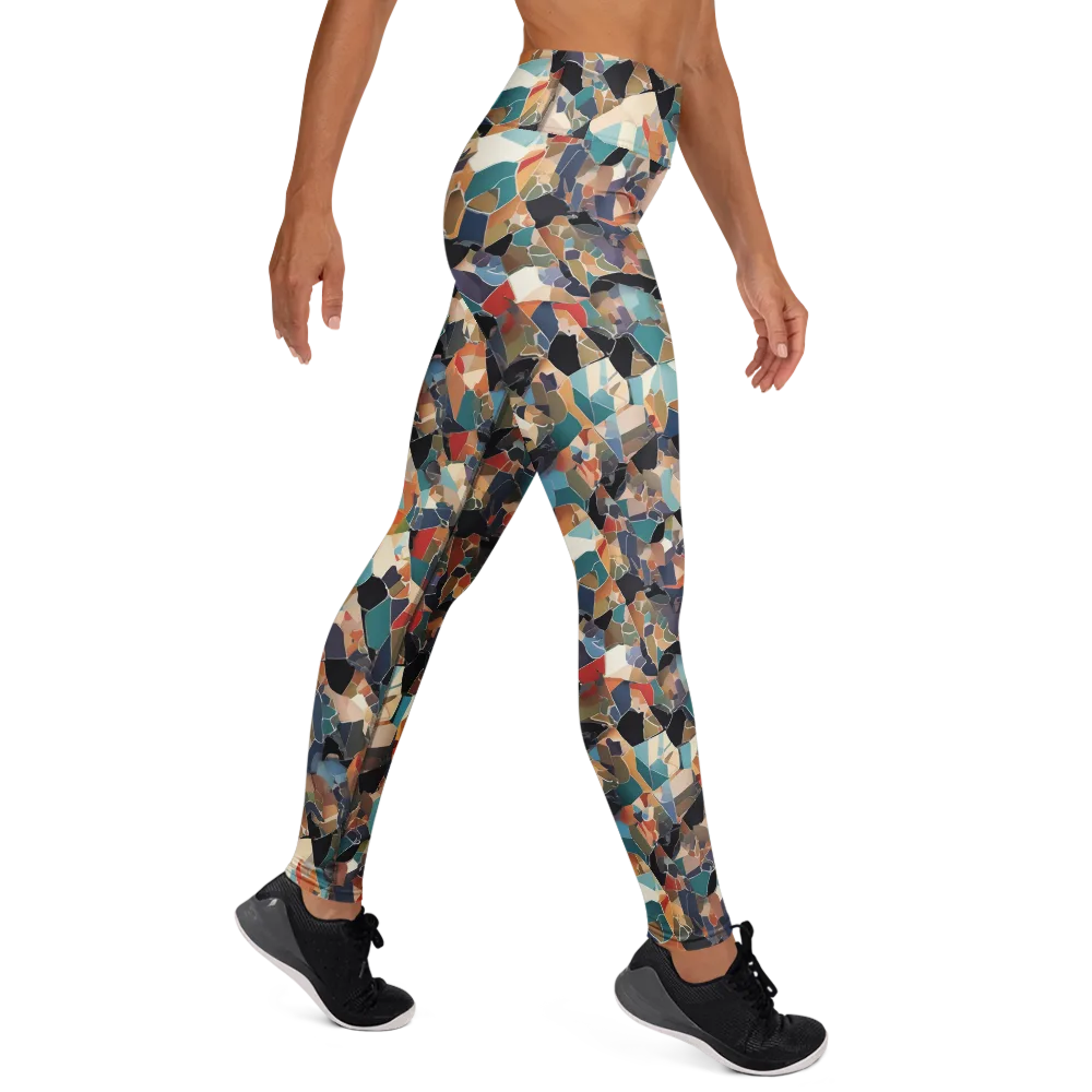 Shattered Riviera on Yoga Leggings — Right