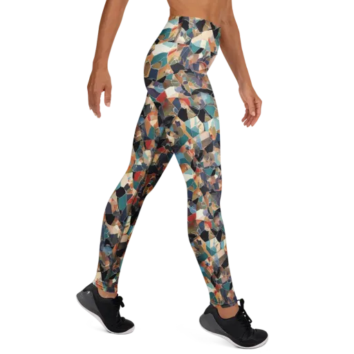 Shattered Riviera on a Yoga Leggings