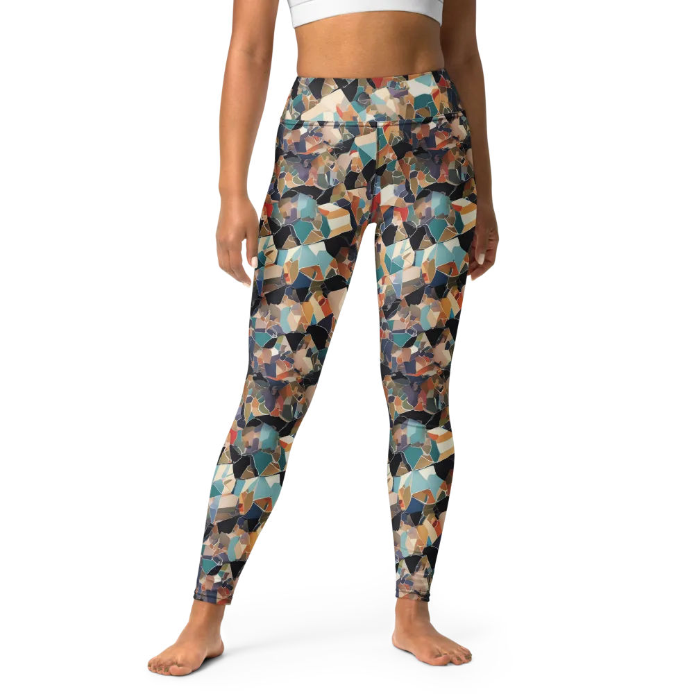 Shattered Riviera on Yoga Leggings — Front