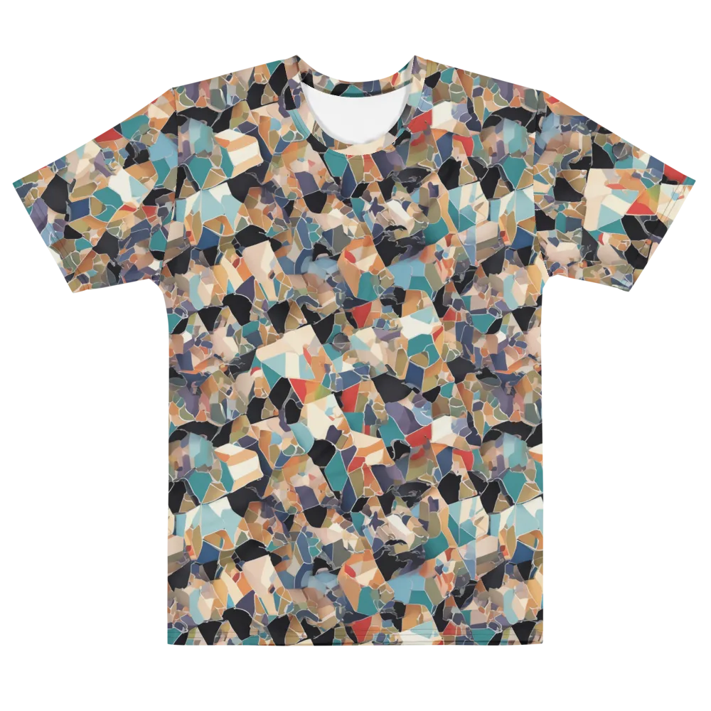 Shattered Riviera on Men's Cotton Crew Neck T-Shirt — Front