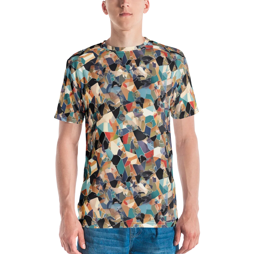 Shattered Riviera on Men's Crew Neck T-Shirt — Front