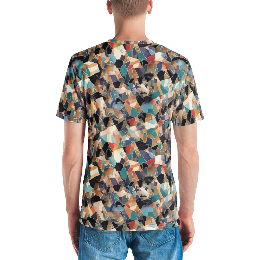 Shattered Riviera on Men's Crew Neck T-Shirt — Back