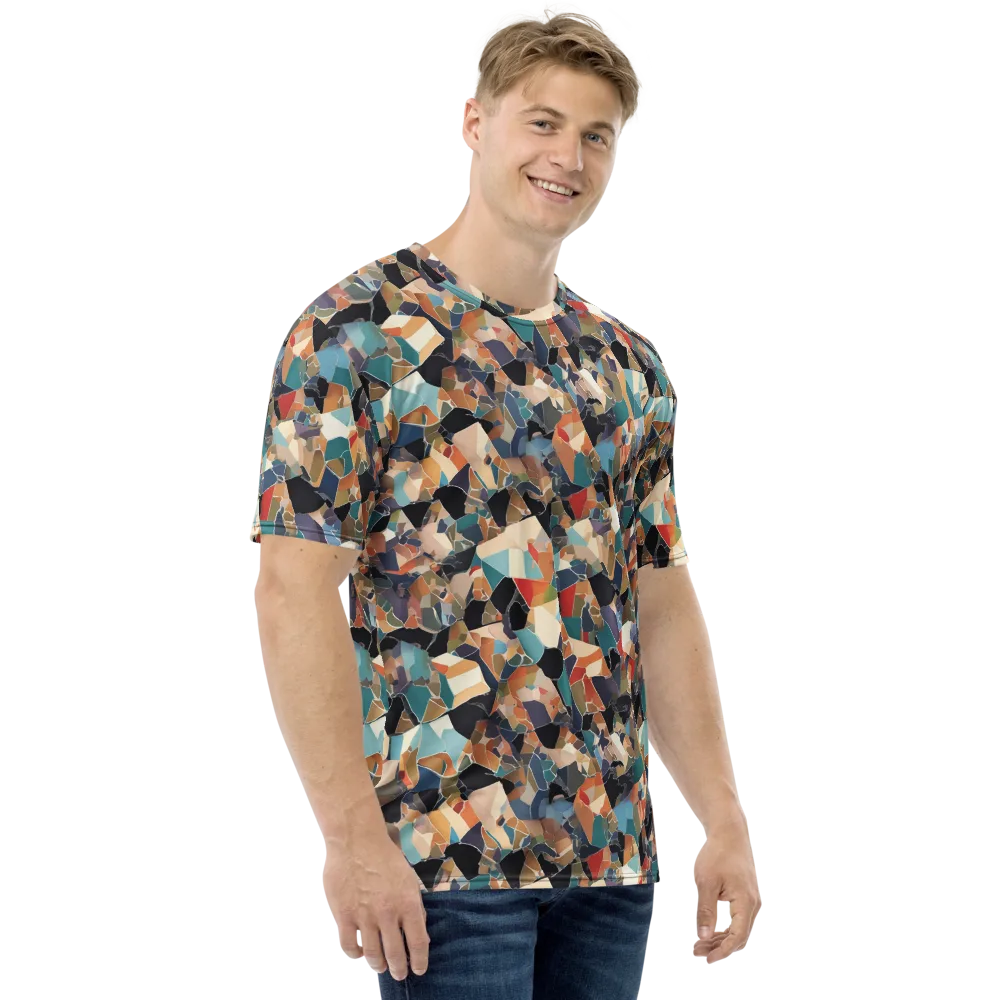 Shattered Riviera on Men's Crew Neck T-Shirt — Right