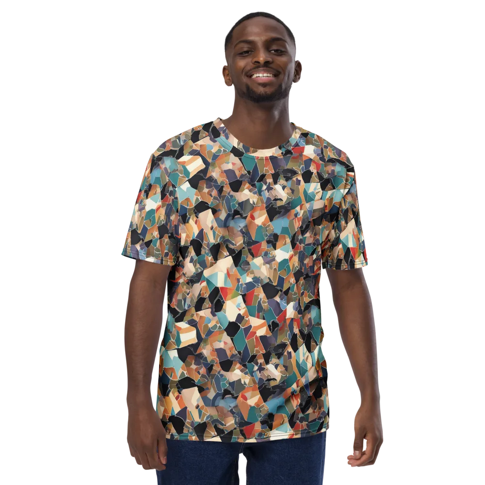 Shattered Riviera on Men's Crew Neck T-Shirt — Front
