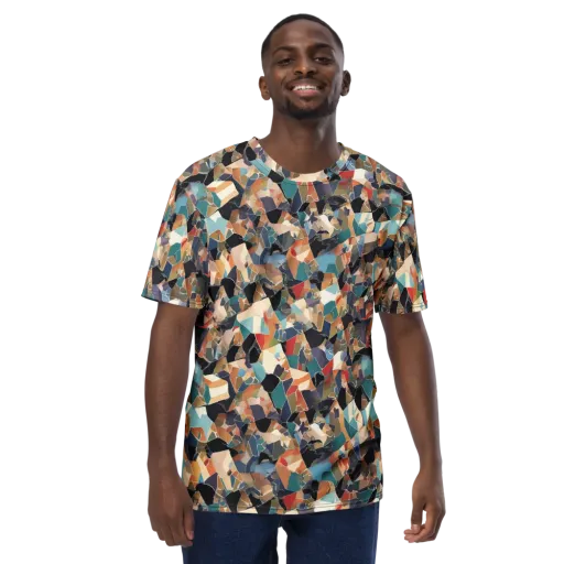 Shattered Riviera on a Men's Crew Neck T-Shirt