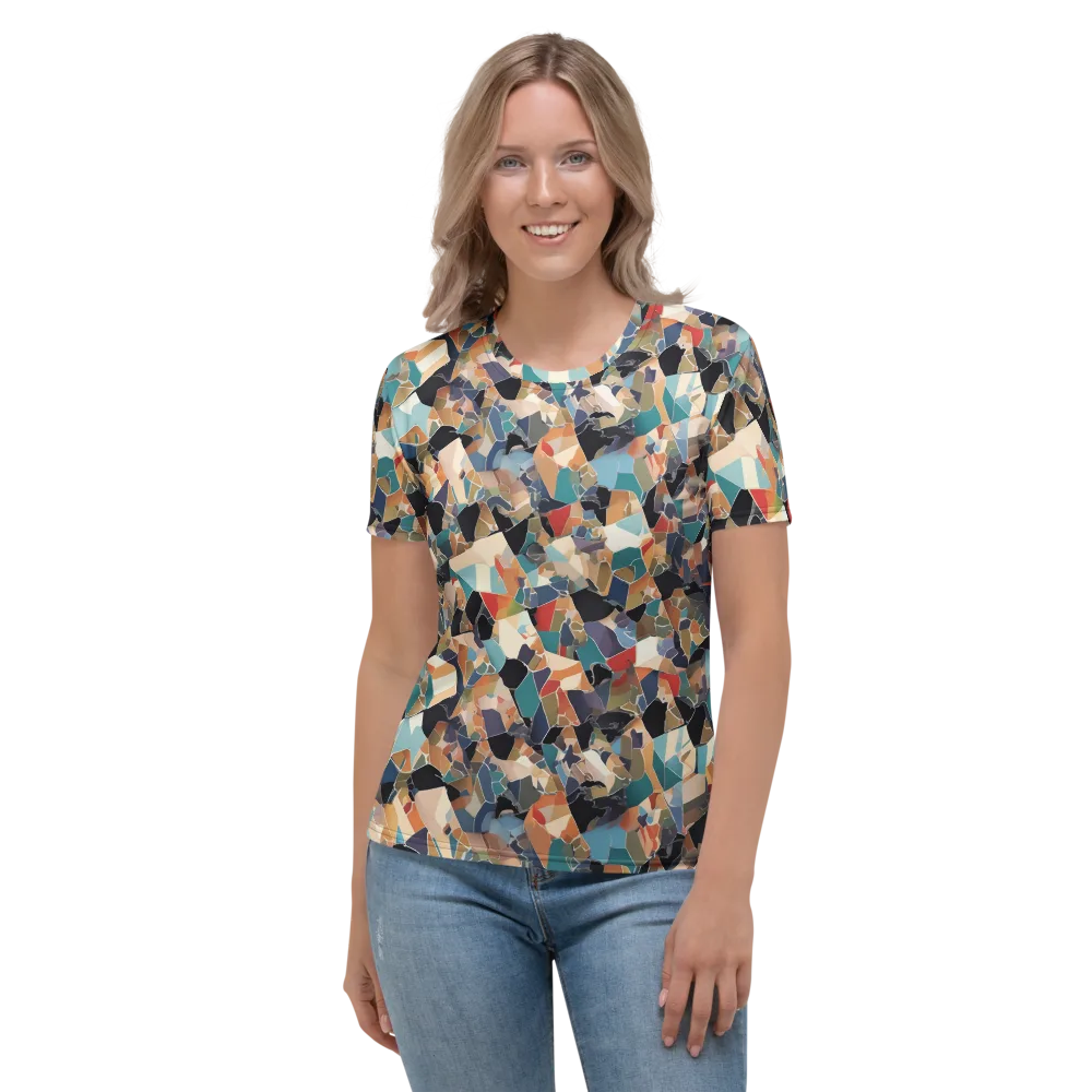 Shattered Riviera on Women's Crew Neck T-Shirt — Front