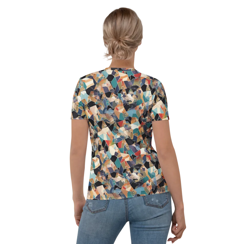 Shattered Riviera on Women's Crew Neck T-Shirt — Back