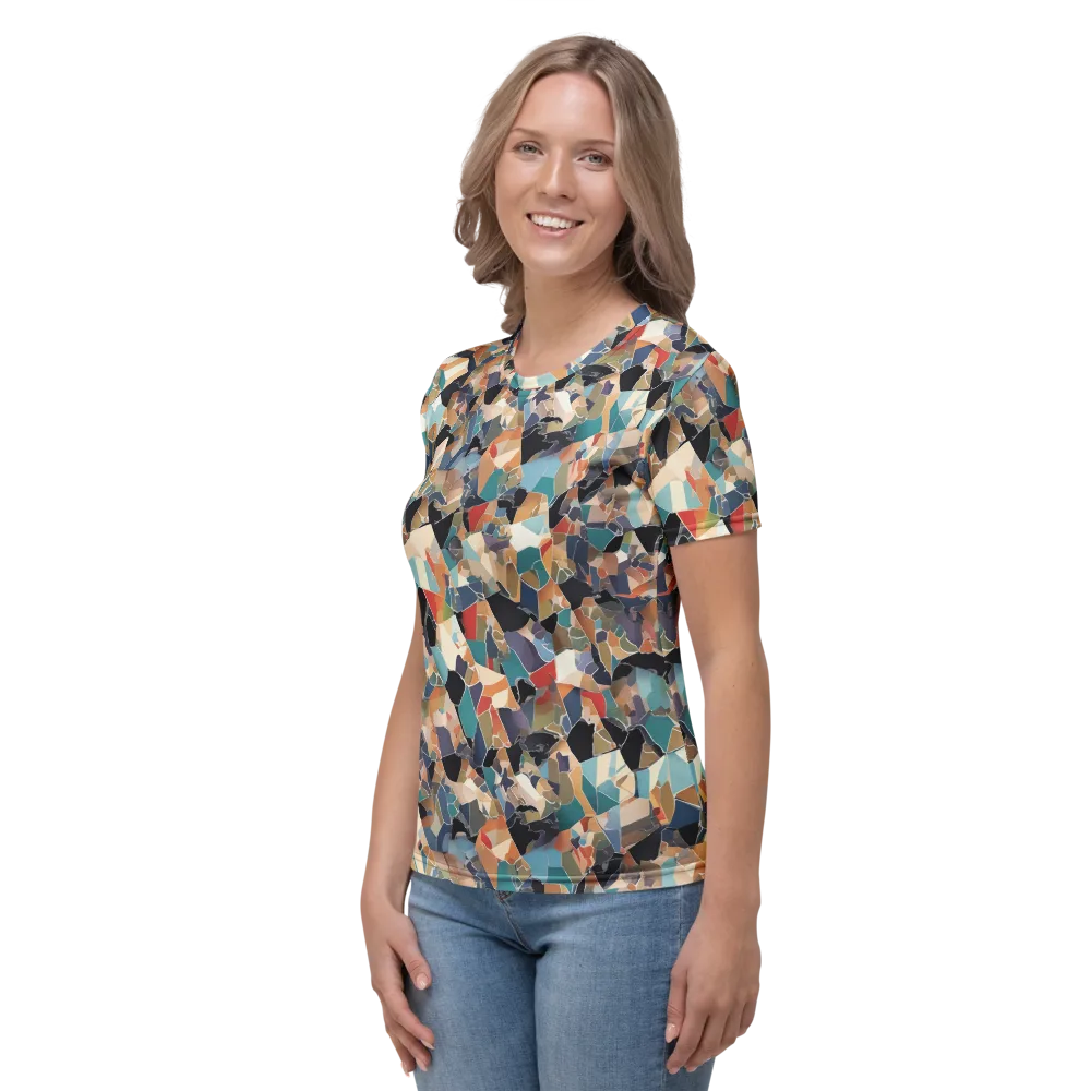 Shattered Riviera on Women's Crew Neck T-Shirt — Left