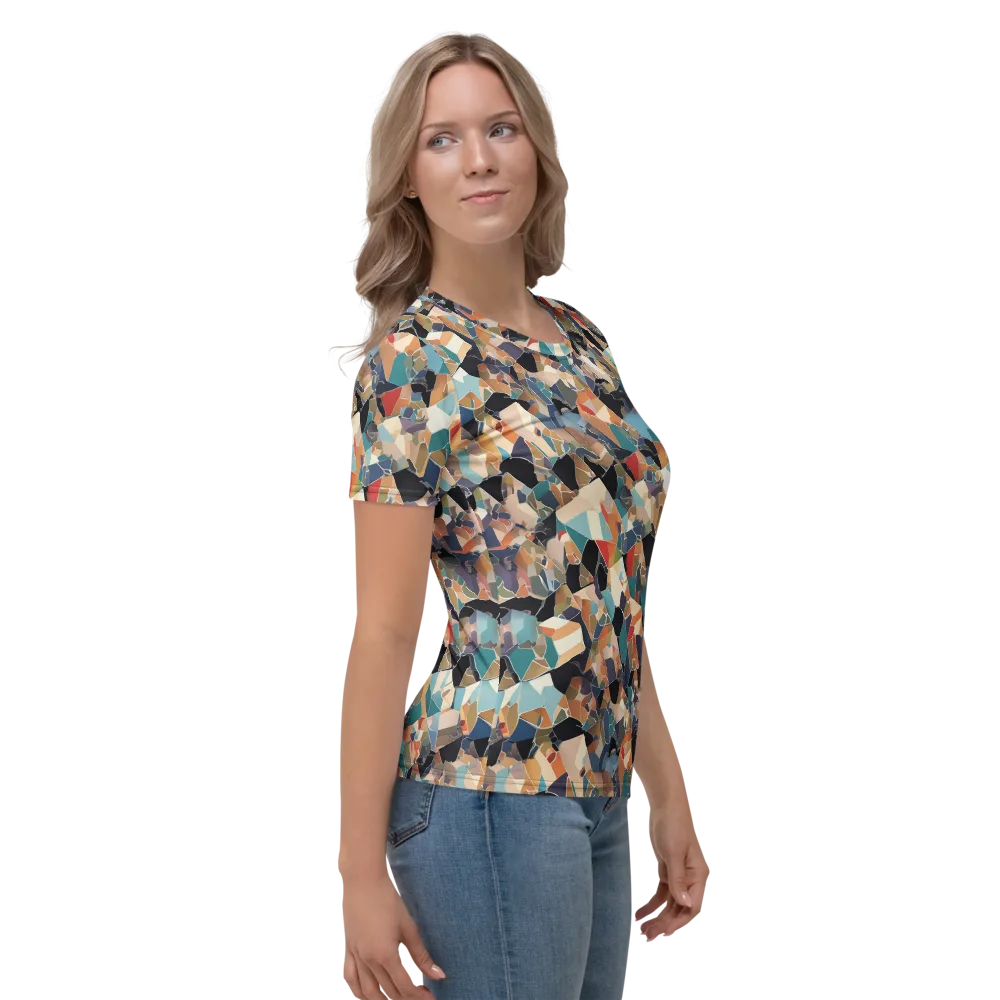 Shattered Riviera on Women's Crew Neck T-Shirt — Right