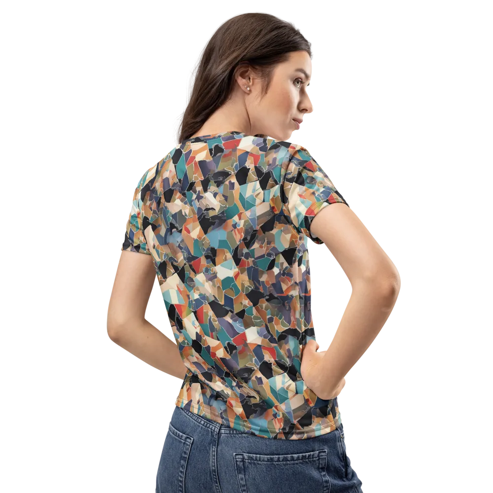 Shattered Riviera on Women's Crew Neck T-Shirt — Back