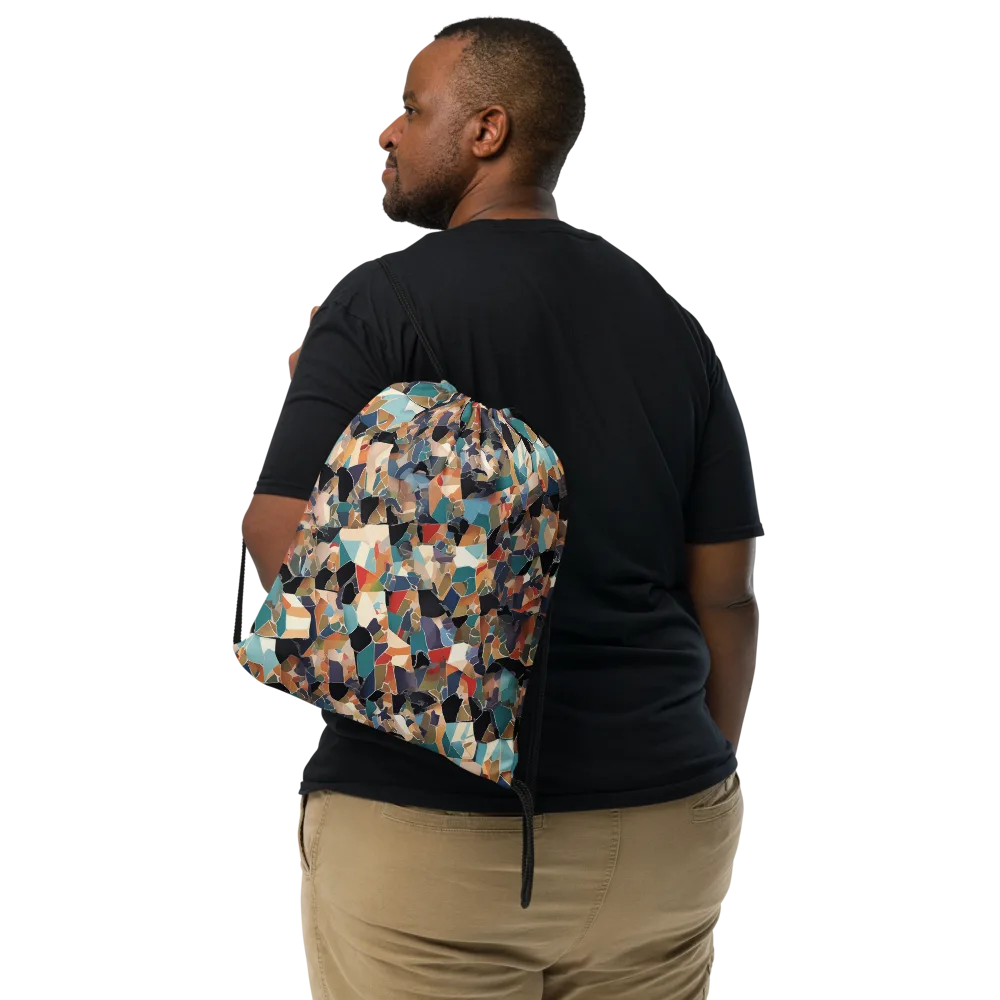 Shattered Riviera on Drawstring Bag — Front