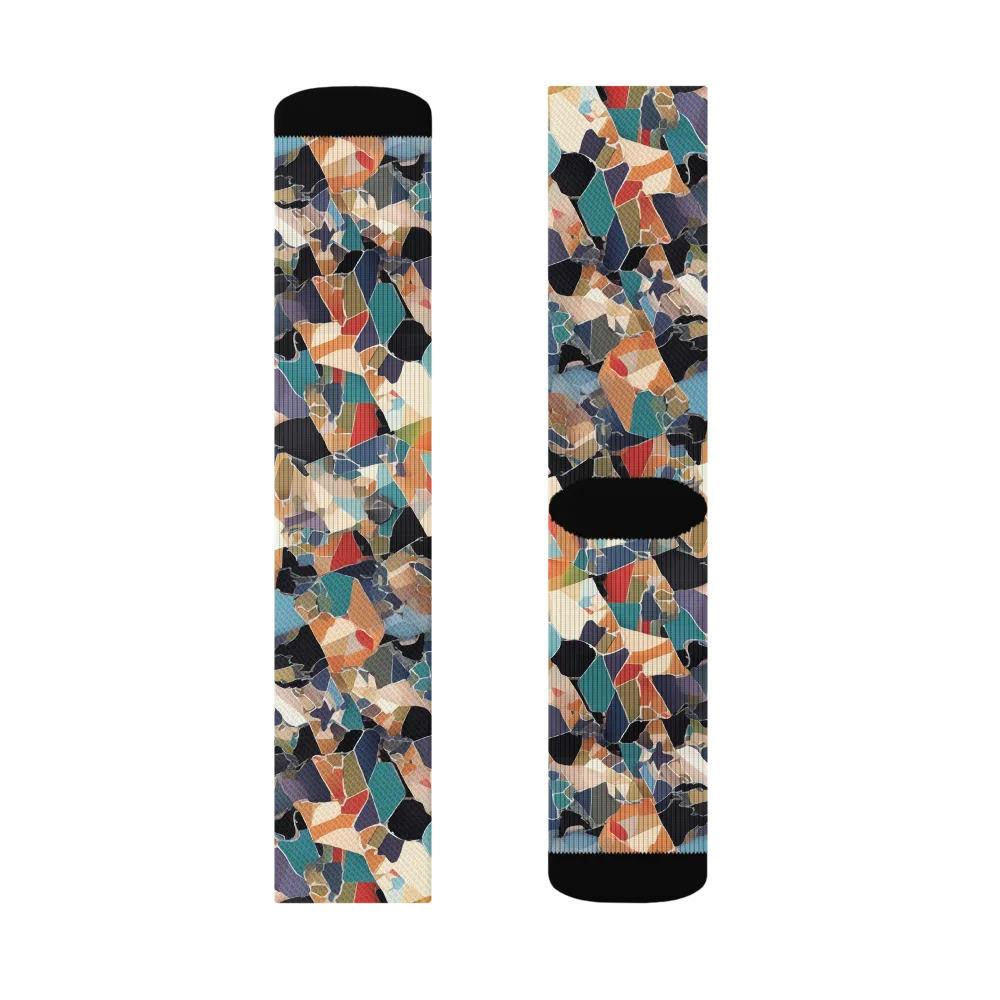 Shattered Riviera on Socks — Right Sock