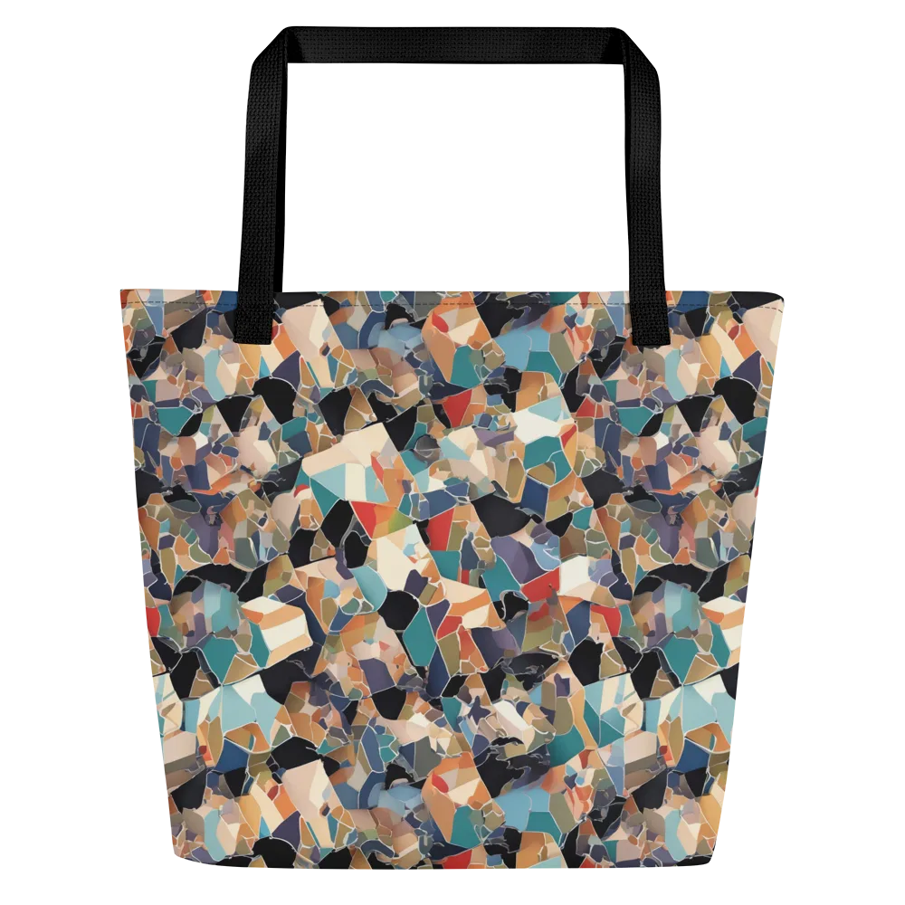 Shattered Riviera on Large Tote Bag W/ Pocket — Front