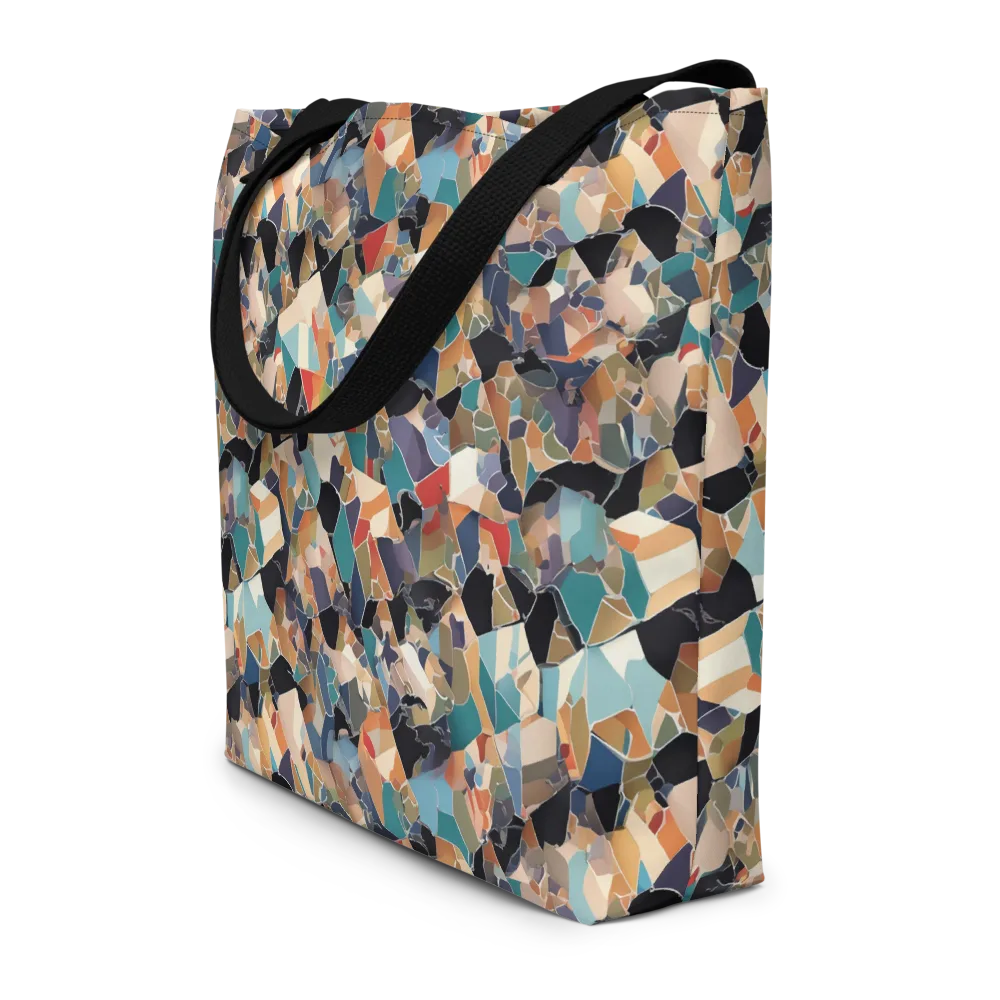 Shattered Riviera on Large Tote Bag W/ Pocket — Front