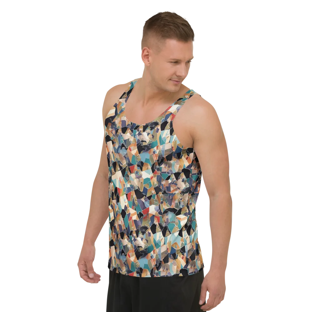 Shattered Riviera on Men's Tank Top — Left Front