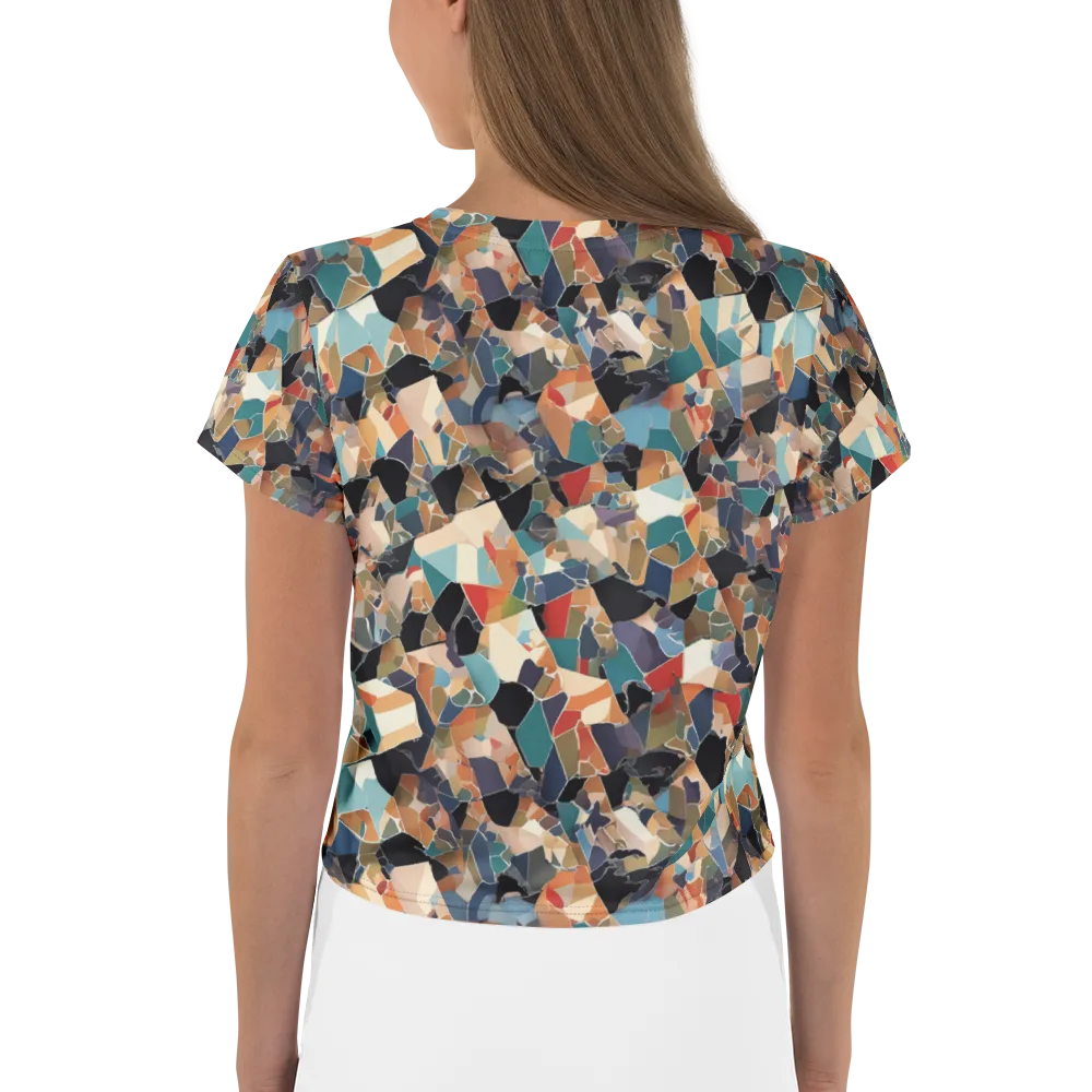 Shattered Riviera on Crop Tee — Back