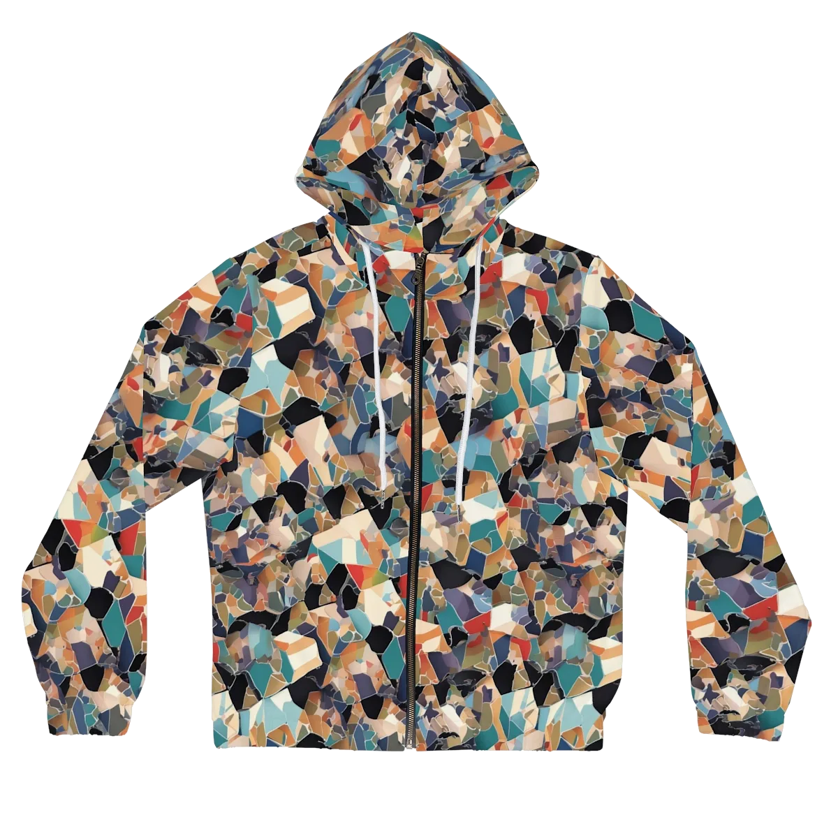 Shattered Riviera on Women's Full-Zip Hoodie — Front