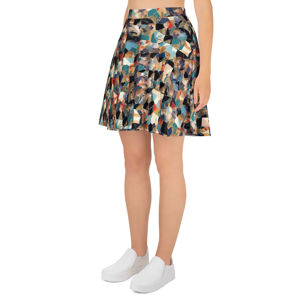 Shattered Riviera on Skater Skirt — Left