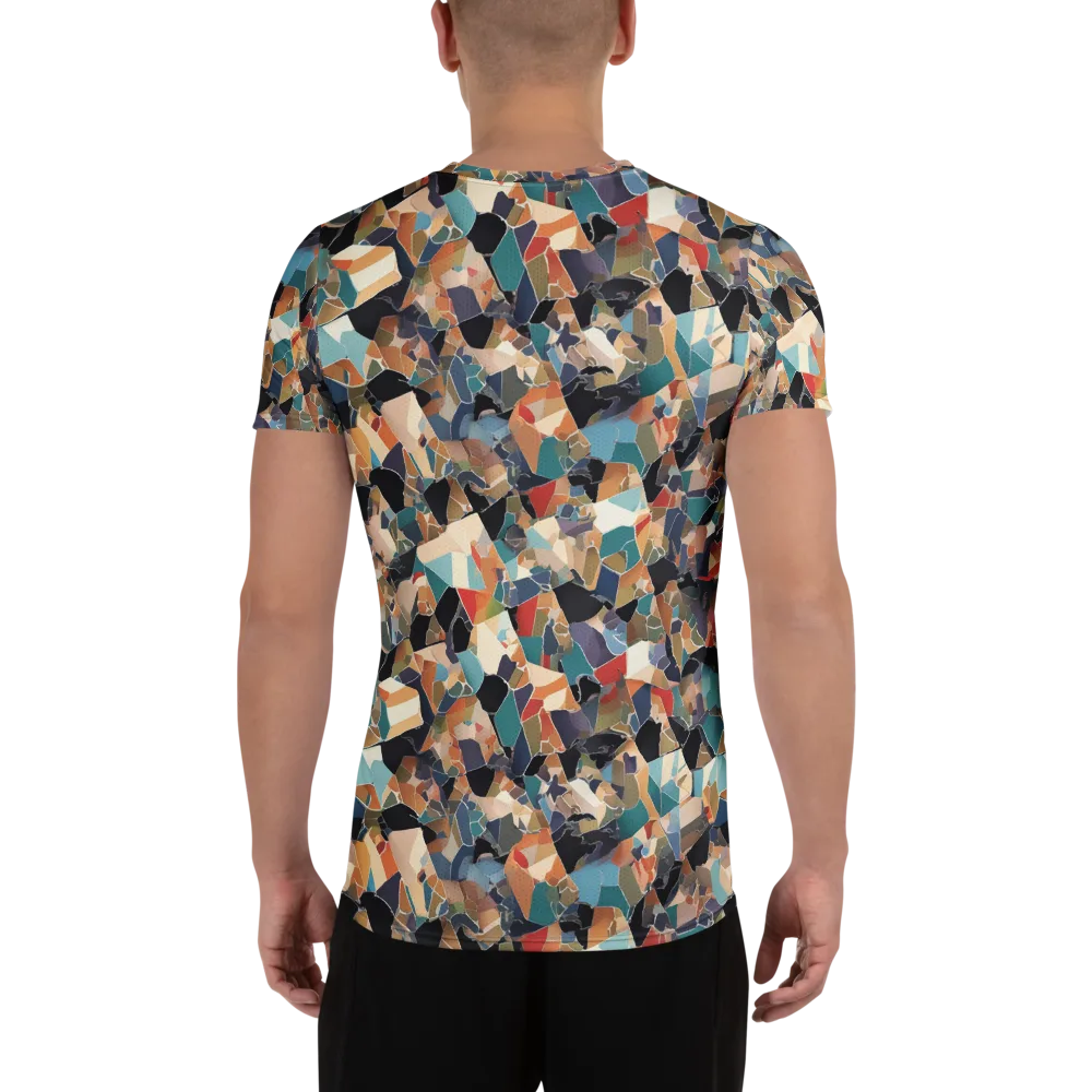 Shattered Riviera on Men's Athletic T-Shirt — Back