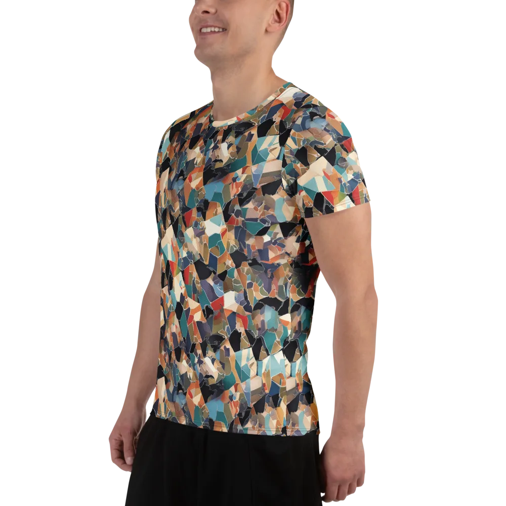 Shattered Riviera on Men's Athletic T-Shirt — Left