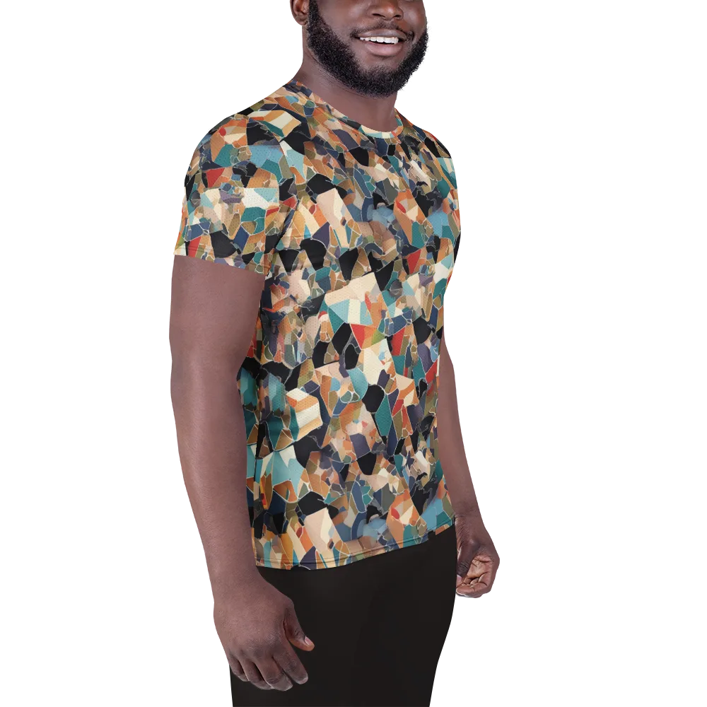 Shattered Riviera on Men's Athletic T-Shirt — Right