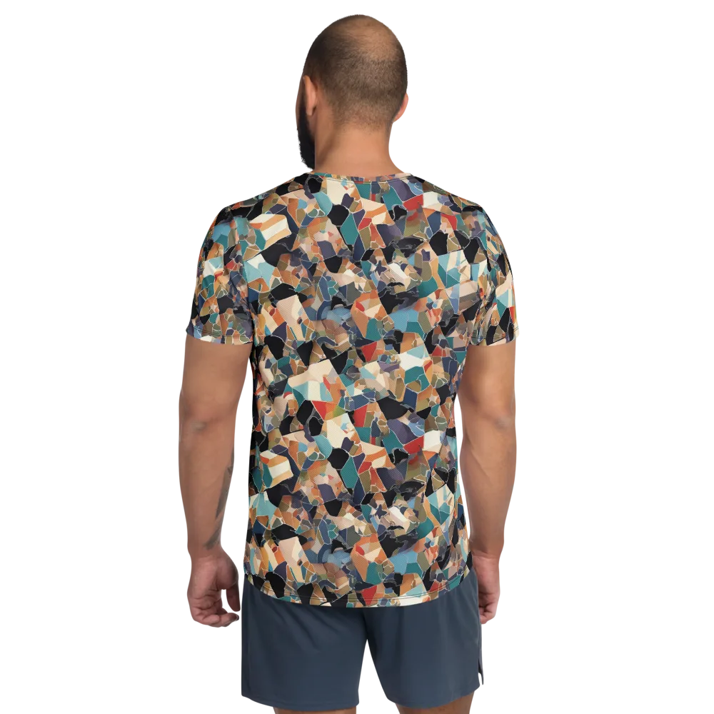 Shattered Riviera on Men's Athletic T-Shirt — Back