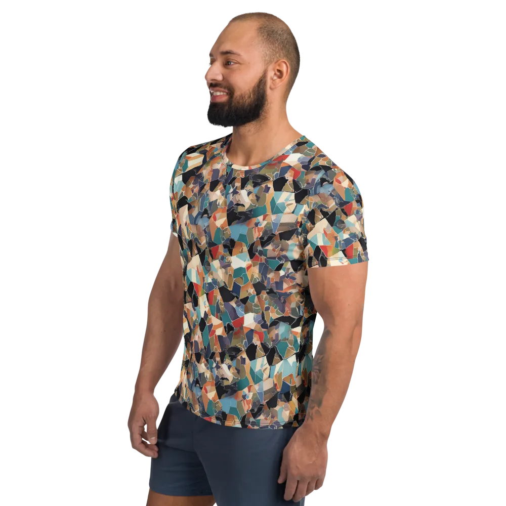 Shattered Riviera on Men's Athletic T-Shirt — Left