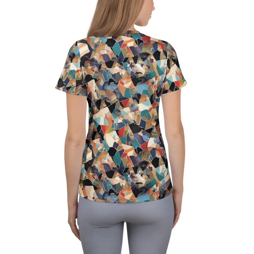 Shattered Riviera on Women's Athletic T-Shirt — Back
