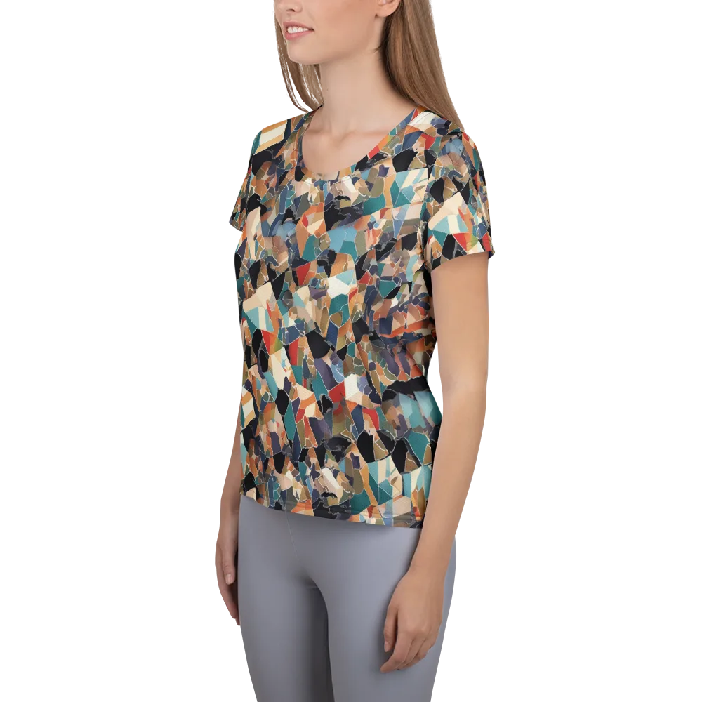 Shattered Riviera on Women's Athletic T-Shirt — Left