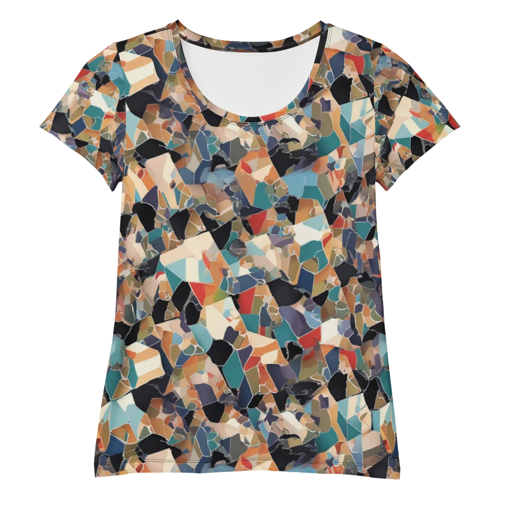 Shattered Riviera on Women's Athletic T-Shirt — Front