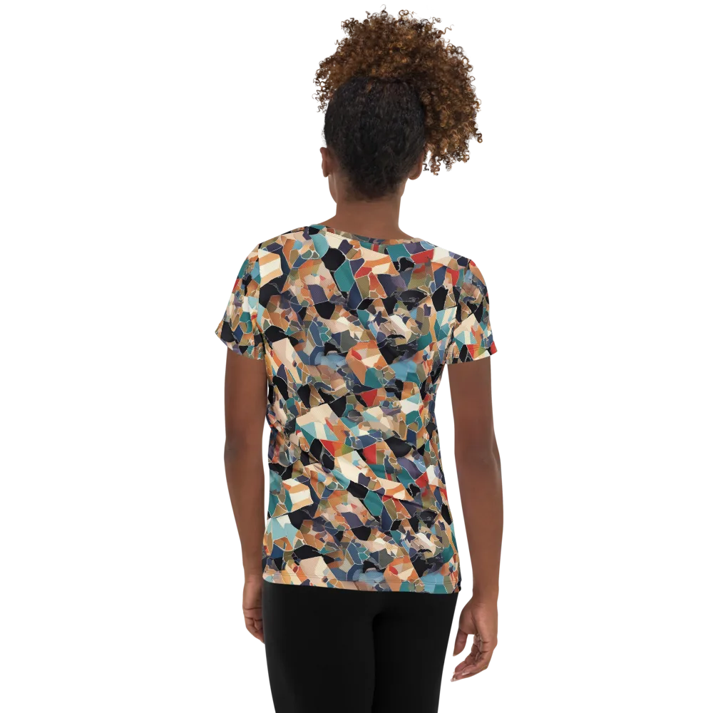 Shattered Riviera on Women's Athletic T-Shirt — Back
