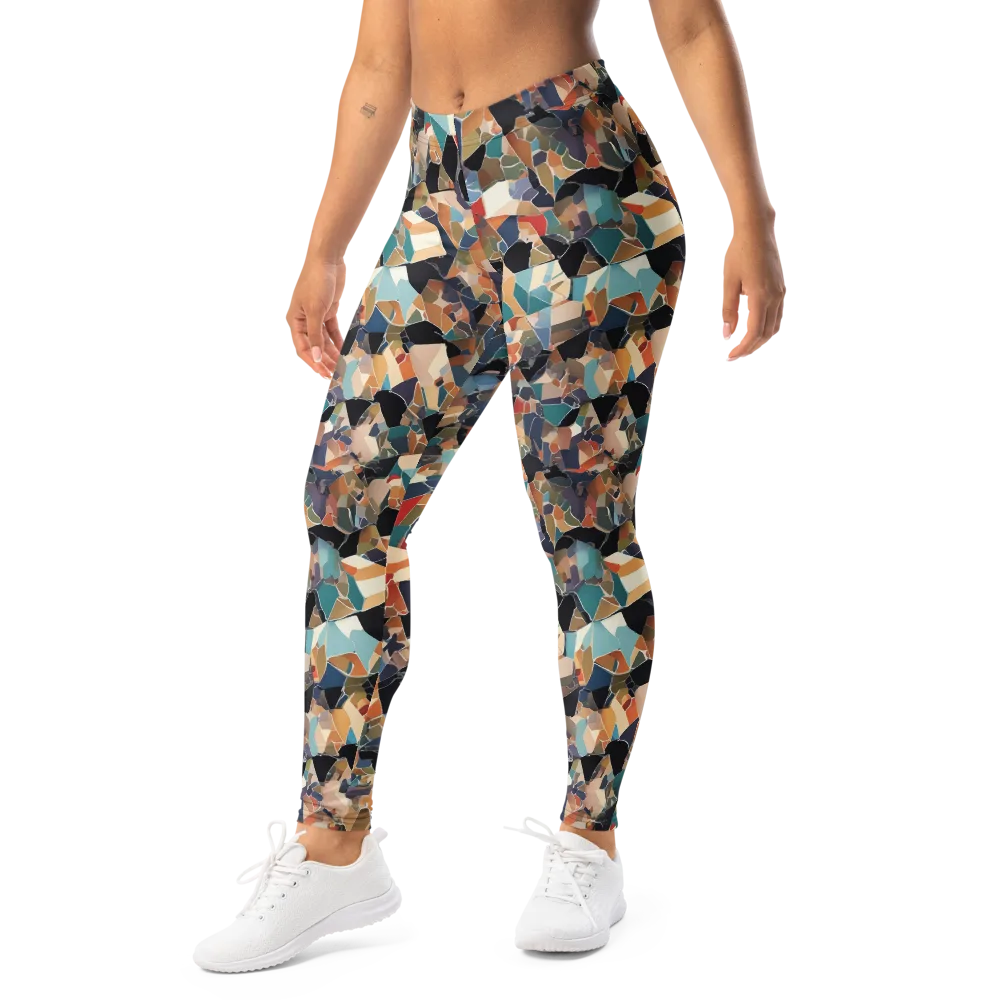 Shattered Riviera on Leggings — Left Front