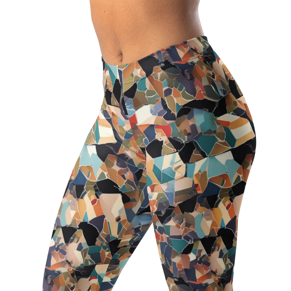 Shattered Riviera on Leggings — Left Front