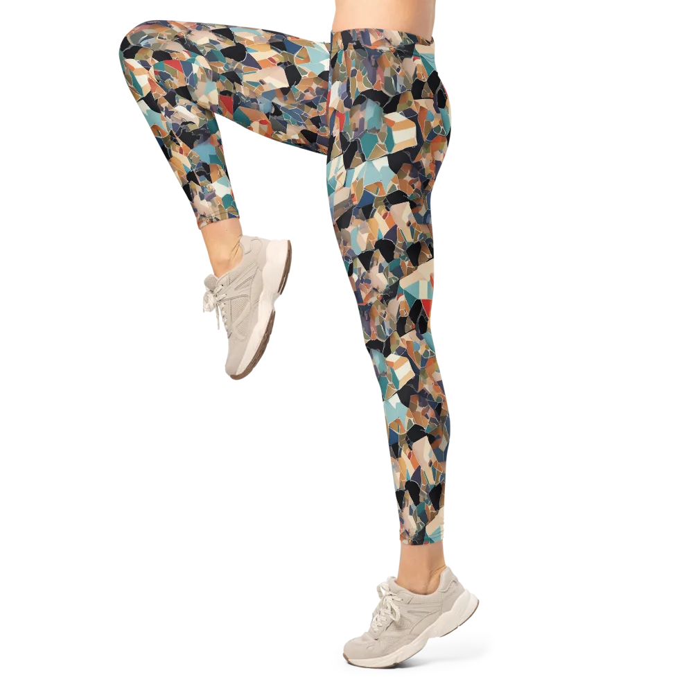 Shattered Riviera on Leggings — Left
