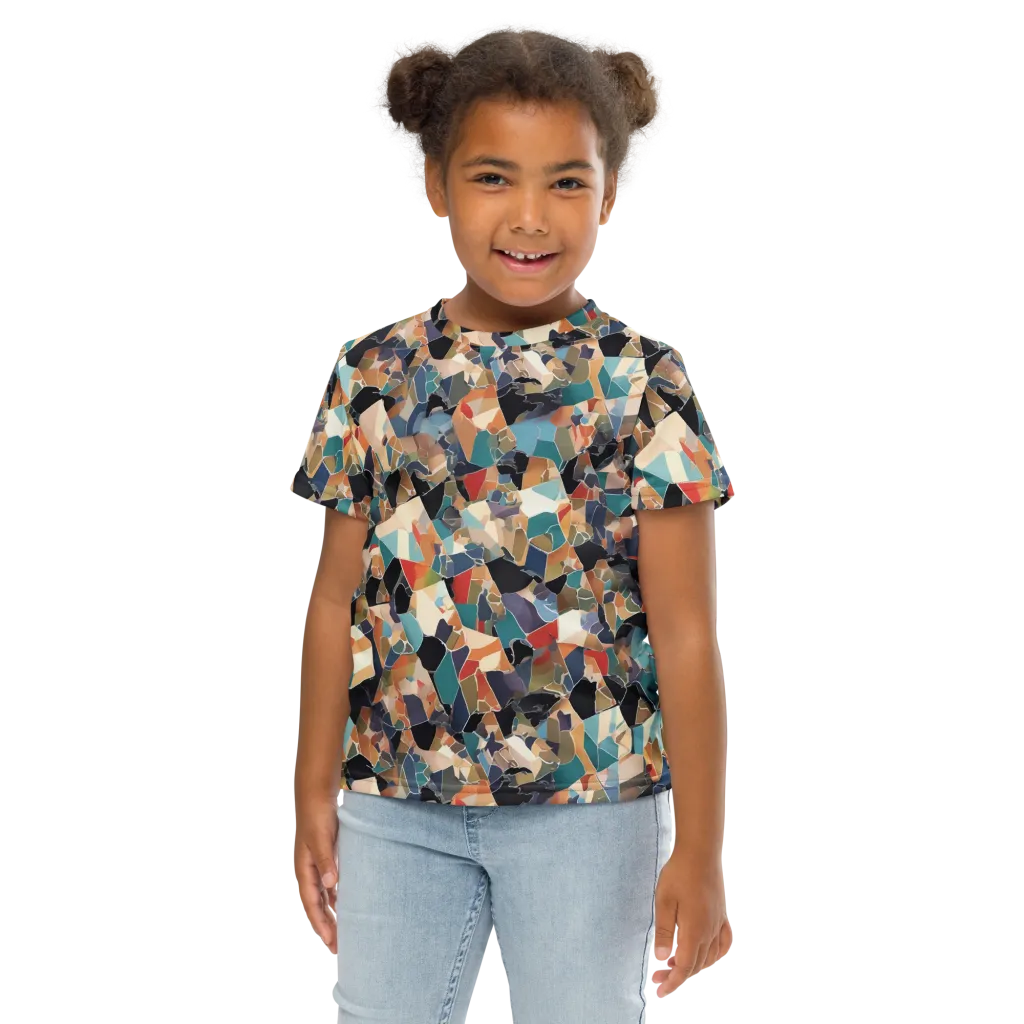 Shattered Riviera on Kids Crew Neck T-Shirt — Front