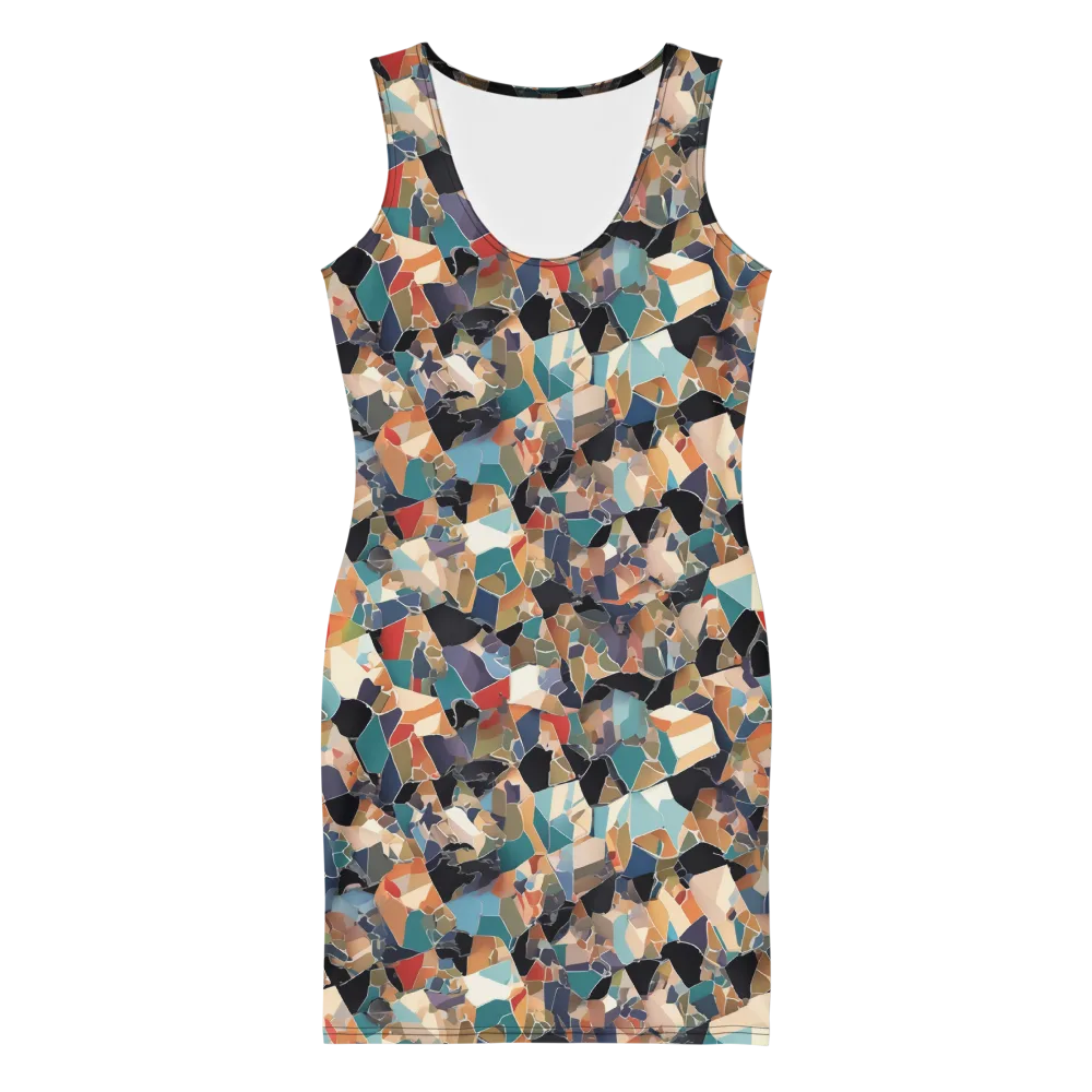 Shattered Riviera on Bodycon Dress — Front
