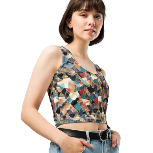 Shattered Riviera on a Crop Top