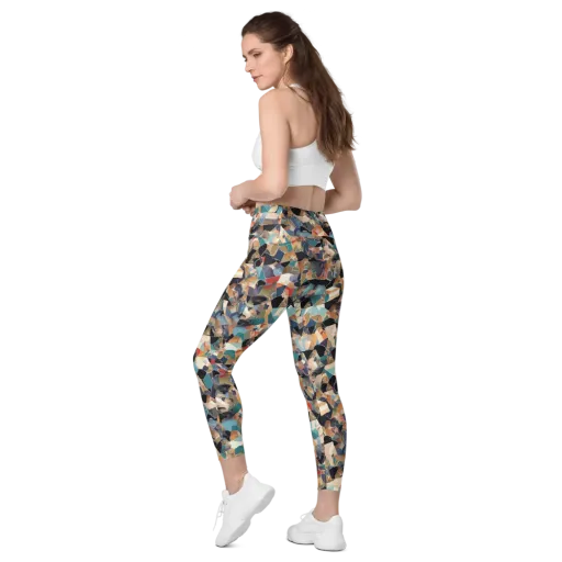 Shattered Riviera on a Leggings with Pockets
