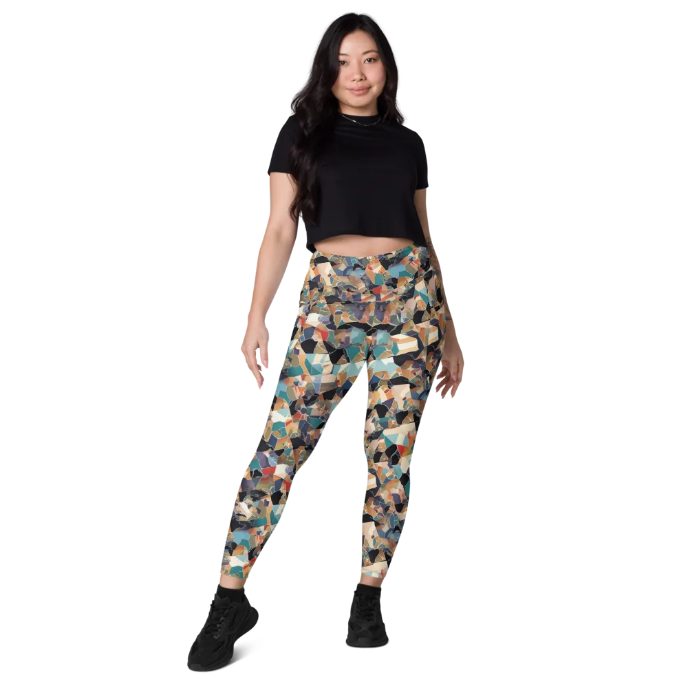 Shattered Riviera on Leggings with Pockets — Front