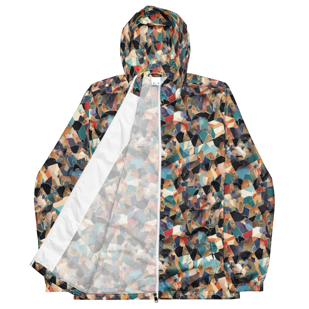 Shattered Riviera on Men's Windbreaker — Front